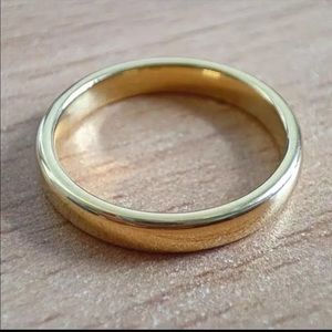 NEW GOLD BLING ETERNITY BAND RING